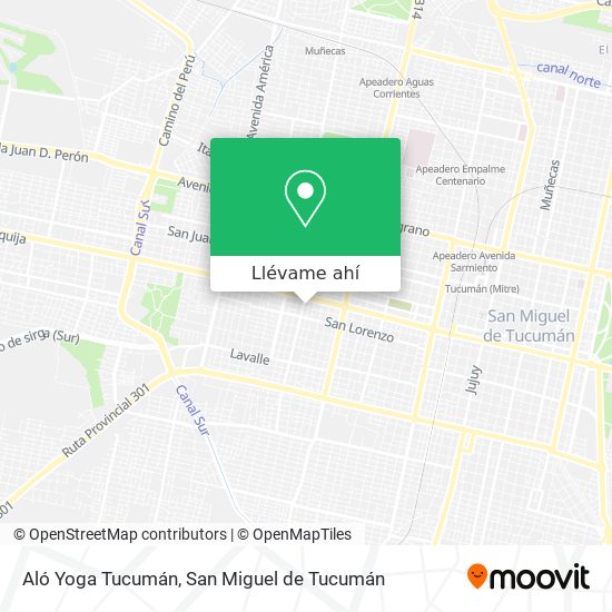 Mapa de Aló Yoga Tucumán