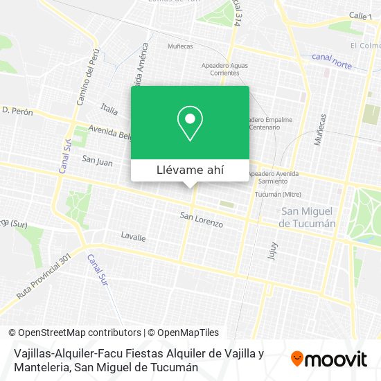 Mapa de Vajillas-Alquiler-Facu Fiestas Alquiler de Vajilla y Manteleria
