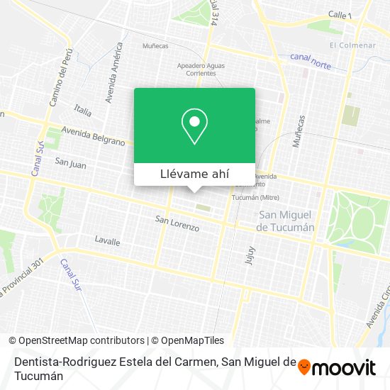 Mapa de Dentista-Rodriguez Estela del Carmen