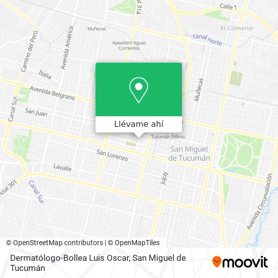 Mapa de Dermatólogo-Bollea Luis Oscar