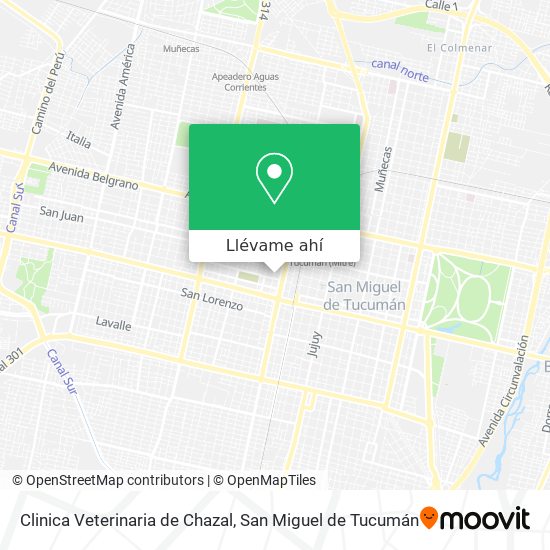 Mapa de Clinica Veterinaria de Chazal