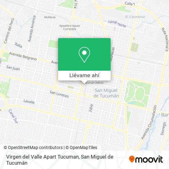 Mapa de Virgen del Valle Apart Tucuman