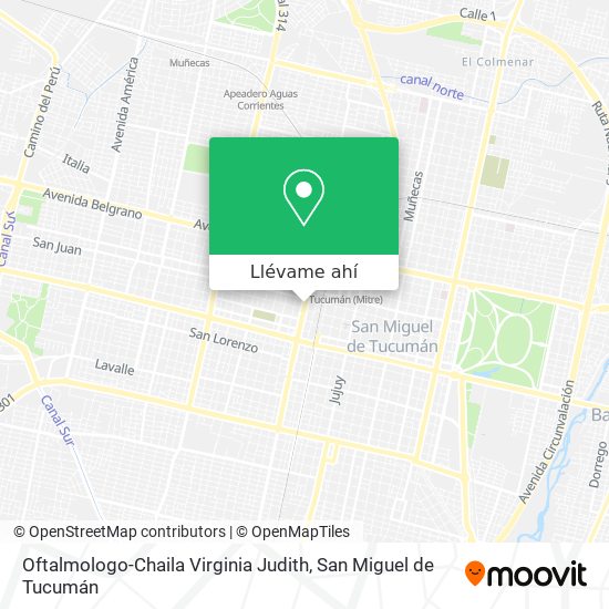 Mapa de Oftalmologo-Chaila Virginia Judith