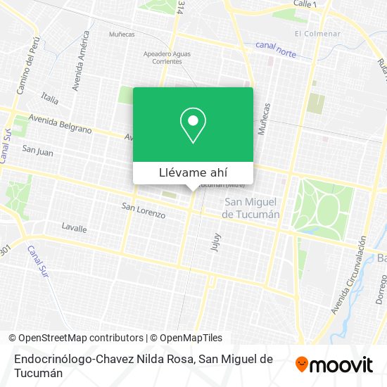 Mapa de Endocrinólogo-Chavez Nilda Rosa