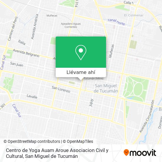 Mapa de Centro de Yoga Auam Aroue Asociacion Civil y Cultural