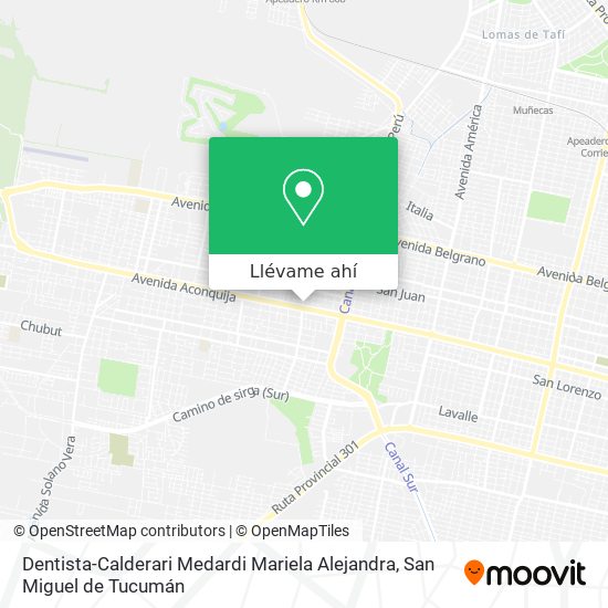 Mapa de Dentista-Calderari Medardi Mariela Alejandra