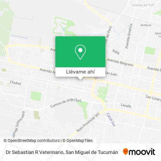 Mapa de Dr Sebastian R Veterinario