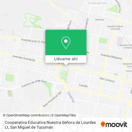 Mapa de Cooperativa Educativa Nuestra Señora de Lourdes Lt