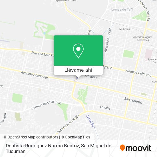 Mapa de Dentista-Rodríguez Norma Beatriz