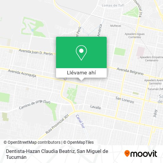 Mapa de Dentista-Hazan Claudia Beatriz