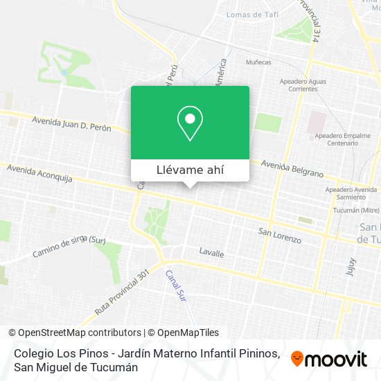 Mapa de Colegio Los Pinos - Jardín Materno Infantil Pininos