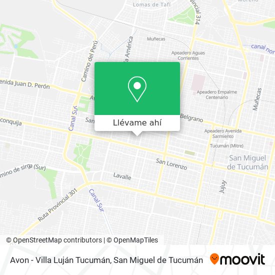 Mapa de Avon - Villa Luján Tucumán