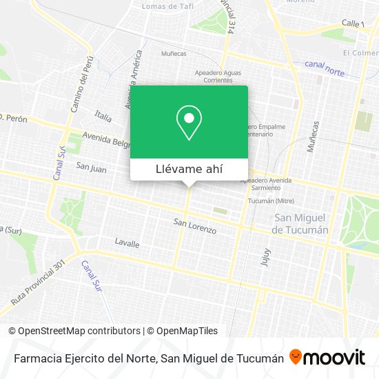 Mapa de Farmacia Ejercito del Norte