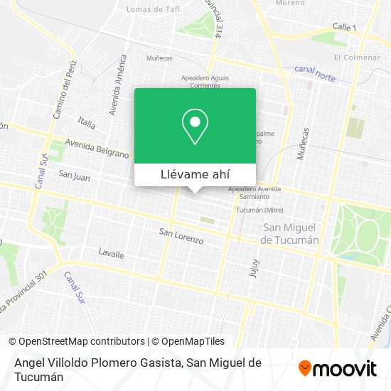 Mapa de Angel Villoldo Plomero Gasista