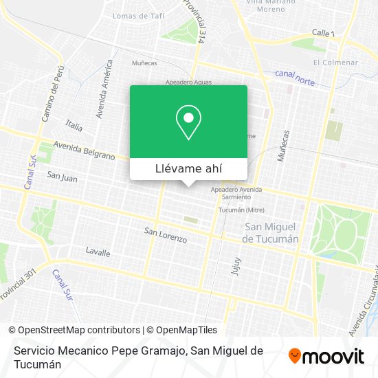 Mapa de Servicio Mecanico Pepe Gramajo