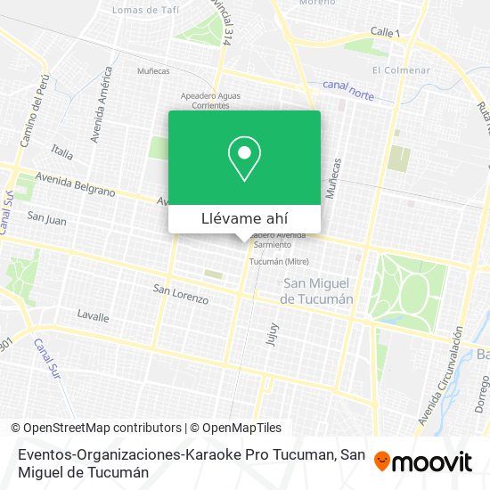 Mapa de Eventos-Organizaciones-Karaoke Pro Tucuman