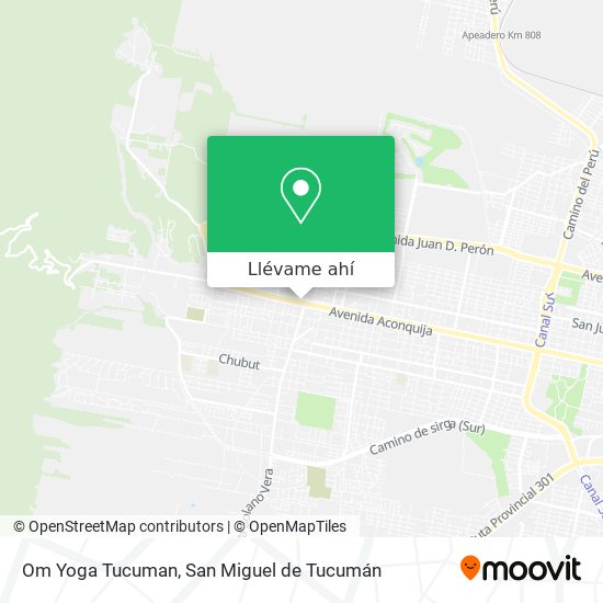 Mapa de Om Yoga Tucuman