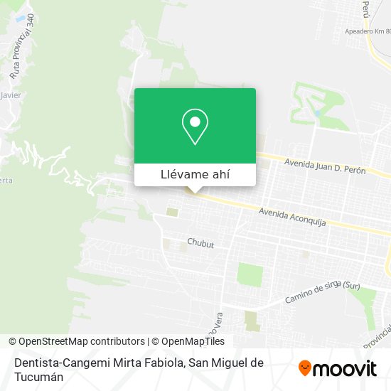 Mapa de Dentista-Cangemi Mirta Fabiola