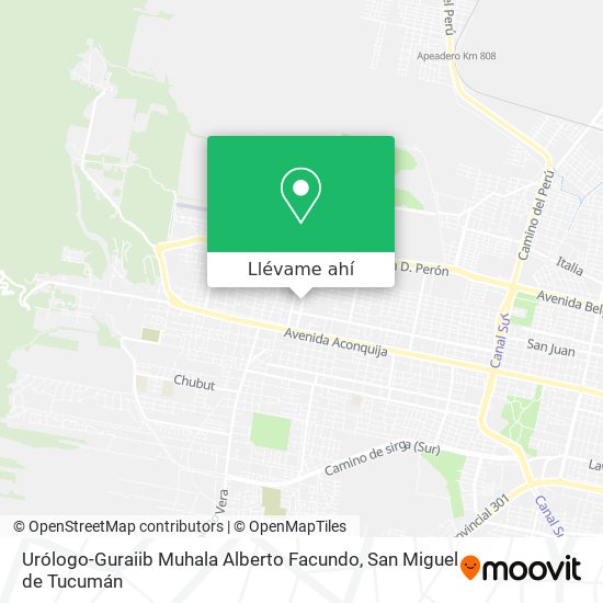 Mapa de Urólogo-Guraiib Muhala Alberto Facundo