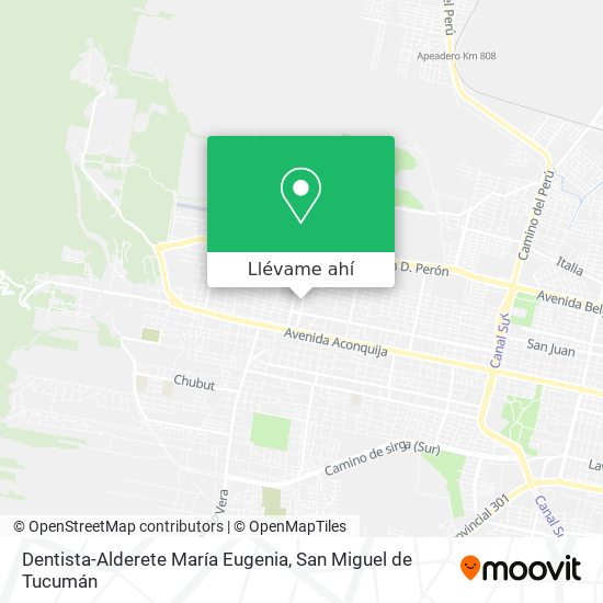 Mapa de Dentista-Alderete María Eugenia