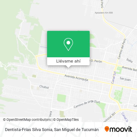 Mapa de Dentista-Frías Silva Sonia