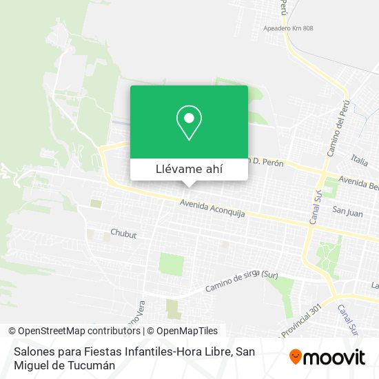 Mapa de Salones para Fiestas Infantiles-Hora Libre