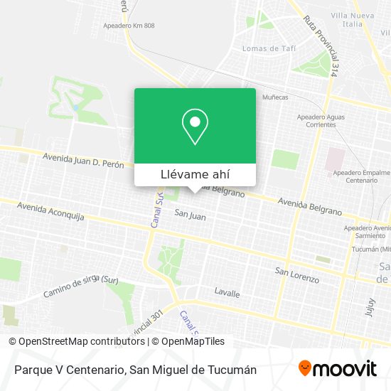 Mapa de Parque V Centenario