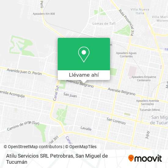 Mapa de Atilu Servicios SRL Petrobras