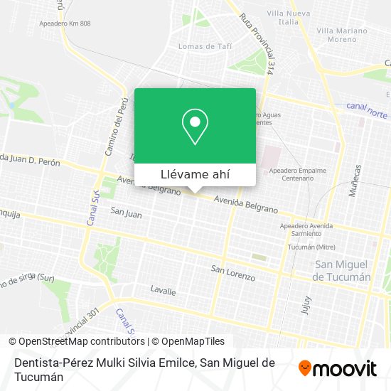 Mapa de Dentista-Pérez Mulki Silvia Emilce