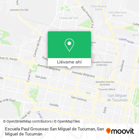 Mapa de Escuela Paul Groussac San Miguel de Tucuman