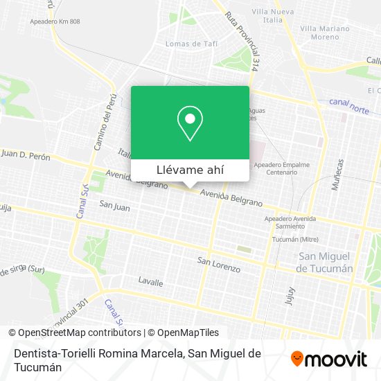 Mapa de Dentista-Torielli Romina Marcela