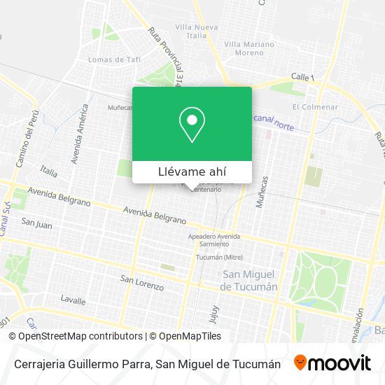 Mapa de Cerrajeria Guillermo Parra