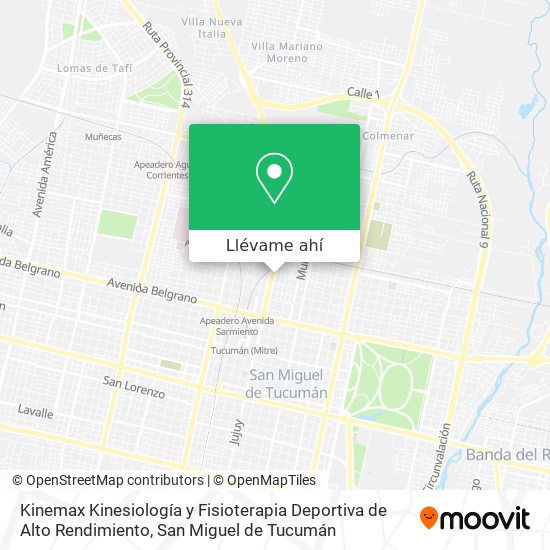 Mapa de Kinemax Kinesiología y Fisioterapia Deportiva de Alto Rendimiento