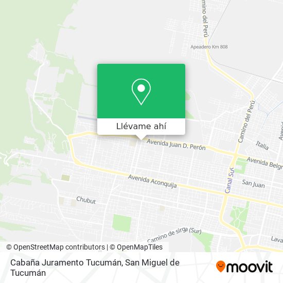 Mapa de Cabaña Juramento Tucumán