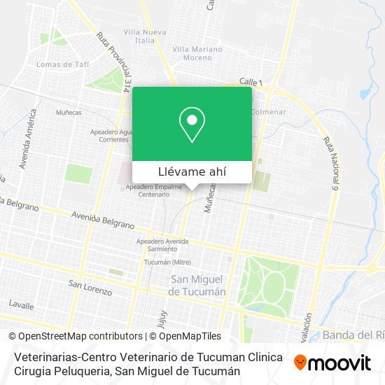 Mapa de Veterinarias-Centro Veterinario de Tucuman Clinica Cirugia Peluqueria