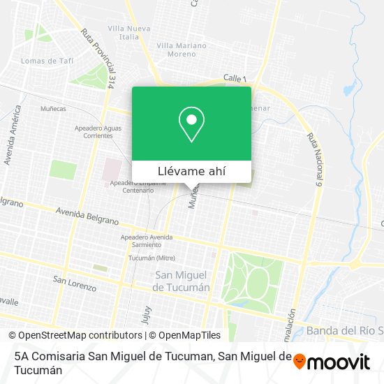 Mapa de 5A Comisaria San Miguel de Tucuman