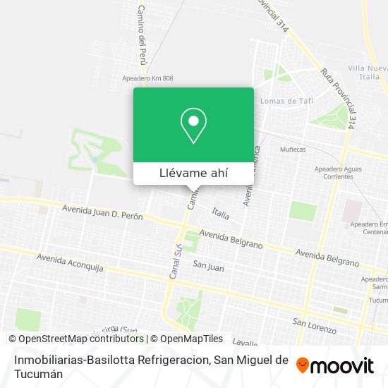 Mapa de Inmobiliarias-Basilotta Refrigeracion