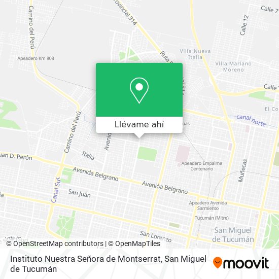 Mapa de Instituto Nuestra Señora de Montserrat