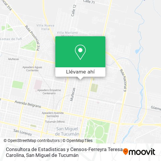 Mapa de Consultora de Estadisticas y Censos-Ferreyra Teresa Carolina