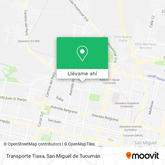 Mapa de Transporte Tiasa