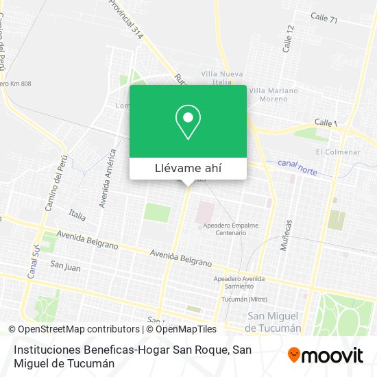 Mapa de Instituciones Beneficas-Hogar San Roque