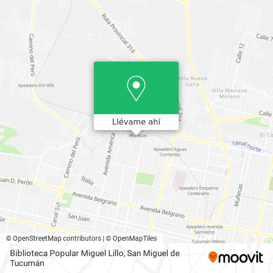 Mapa de Biblioteca Popular Miguel Lillo