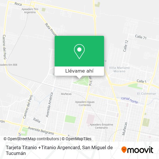 Mapa de Tarjeta Titanio +Titanio Argencard