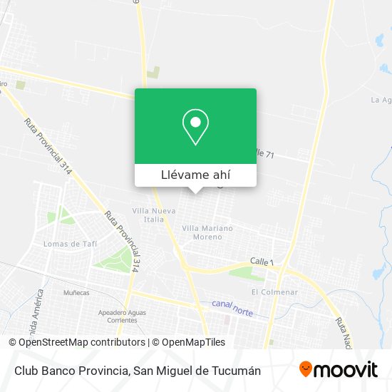 Mapa de Club Banco Provincia