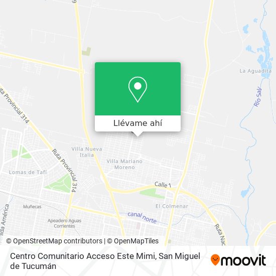 Mapa de Centro Comunitario Acceso Este Mimi