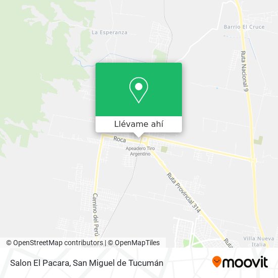 Mapa de Salon El Pacara