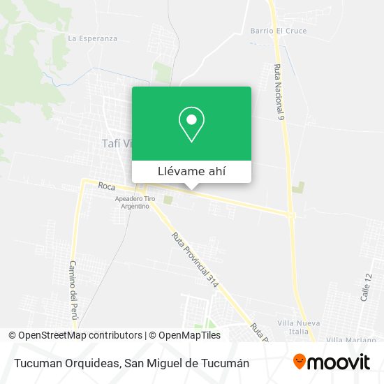 Mapa de Tucuman Orquideas