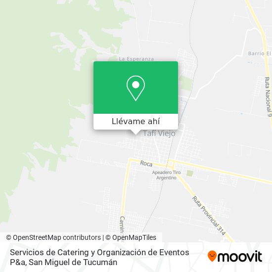 Mapa de Servicios de Catering y Organización de Eventos P&a