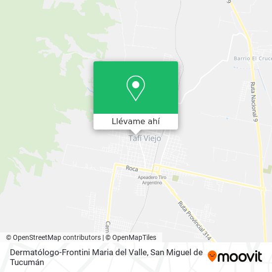 Mapa de Dermatólogo-Frontini Maria del Valle