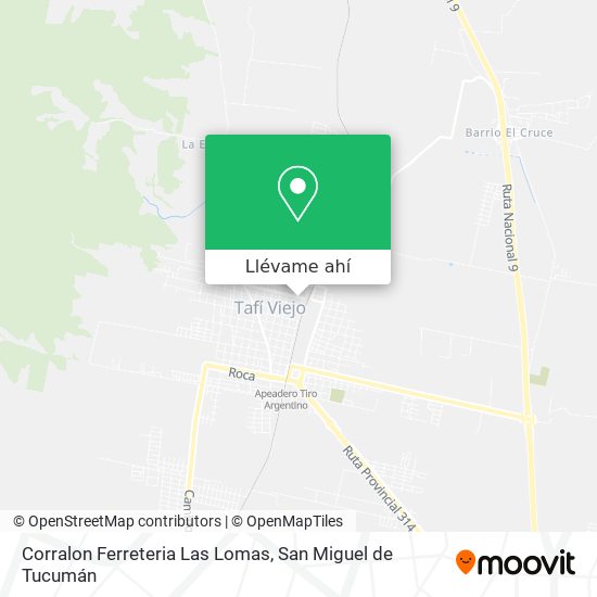 Mapa de Corralon Ferreteria Las Lomas